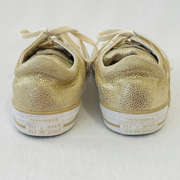 Converse All Star Sneakers Womens 9 Gold Cream Skater Shoes Thick Tongue - Picture 4 of 10